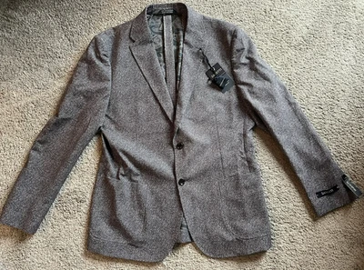 Zanetti Lucas Men's Blazer Sport Coat Grey Black XL 44 Modern Fit NWT - Image 1 of 4