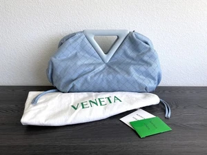 Nuovo con etichetta! BOTTEGA VENETA blu jacquard triangolo borsetta borsetta borsetta accessorio - Foto 1 di 20