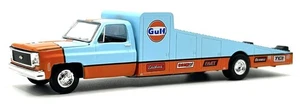 M2 MACHINES 1973 CHEVY C30 SQUAREBODY WEDGE RAMP TRUCK GULF LOOSE - Picture 1 of 4