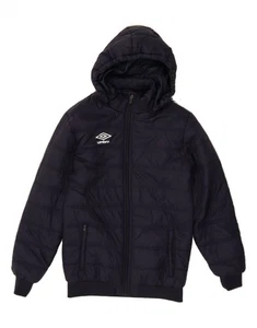 UMBRO Mens Hooded Padded Jacket UK 38 Medium Navy Blue Polyester RT10 - Picture 1 of 4