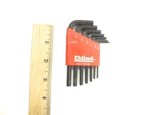 7 PEZZI EKLIND TOOLS SET CHIAVI A BRUGOLA ESAGONALI A FORMA DI L DA 5/64 a 1/4 - USA - Foto 1 di 5