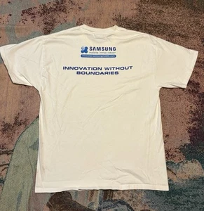 Vintage 90s Y2K Samsung Collab Promo Tech Shirt Men’s Large - Picture 1 of 4