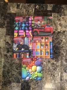 5 Pkg Puzzlebug Deluxe 500 Teile Puzzle Flower Shop Bright Pigments NEU - Bild 1 von 7