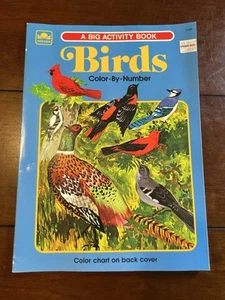 Vintage Golden Book Color by Number Birds 1977 Big Activity Book GREAT Unused - Picture 1 of 6