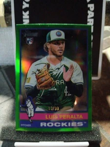 Carta Baseball 2025 Topps Heritage #176 RC Luis Peralta #'d/99 Rockies - Foto 1 di 4