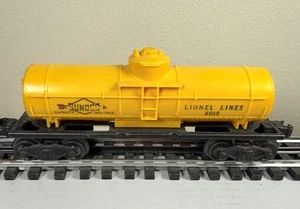LIONEL #6015 YELLOW SUNOCO SINGLE DOME TANK CAR - NO BOX **FREE SHIPPING** - Picture 1 of 12