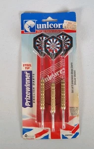 Unicorn Prizewinner English Darts Steel Tip Brass New Made In England - Picture 1 of 9