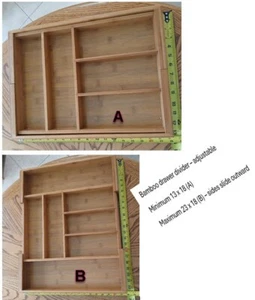 Bamboo Drawer Organizer, Adjustable. - Picture 1 of 1