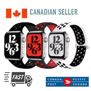 Replacement Silicone Band Straps For Apple Watch 38 40-41-42 44-45 mm Series 2-7 - Bild 1 von 18