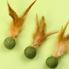 Pet Cat Catnip Feather Ball Safe Healthy Kitten Chew Toys Teeth Cleaning Cat Toy