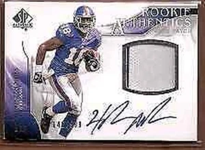 A1642- 2009 SP Authentic #382 Hakeem Nicks RC Auto Abzeichen / 999 Muster Pic - Bild 1 von 1