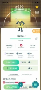 AMAZING!!! SHINY ✨ RIOLU!!! ✨ - PKMN GO!!! - NOT REGISTERED! - Picture 1 of 2