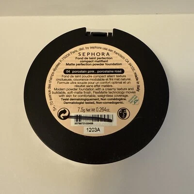 New SEPHORA Matte Perfection Powder Foundation 04 Porcelain Pink Full Size - Image 1 of 4