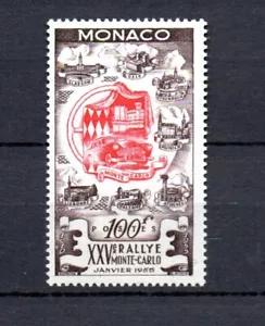 Monaco 1955 Cars/Automobile/Monte Carlo Rally stamp (Michel 496) MLH - Picture 1 of 2