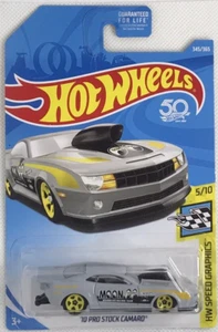 2018 Hot Wheels 50th HW Speed Graphics '10 Pro Stock Camaro Gray #5 Of 10 #345 - Picture 1 of 2