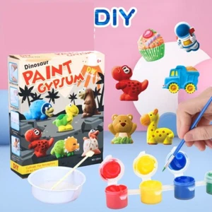 Kit de pintura para niños regalo para niños hágalo usted mismo pintura color juguete animal tema coche juguete - Imagen 1 de 5