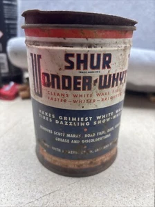 Vintage American Shur Wonder Whyte Reifenreiniger für Weißwandreifen Dose  - Bild 1 von 18
