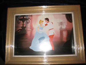 " Cinderella "singing Walt Disney Exclusive commemorative lithograph framed #3 - Picture 1 of 1