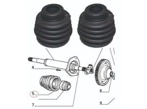 KIT KOPFHÖRER HALBACHSE RECHTS UND LINKS PANDA 1. SERIE 141A BIS 03 UNO TURBO - Bild 1 von 1