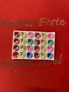 Set 24 palline di Natale vintage anni '70 in vetro colorate Ø 2,7 55536 - Foto 1 di 3