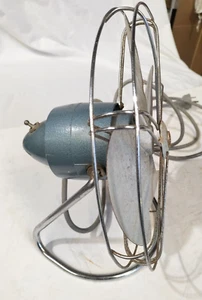 Fan Vintage Mid-Century Retro PYE Fan - Blue Metal Fan - runs - unrestored Rare - Picture 1 of 7