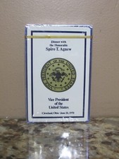 Vintage 1970 Deck of Vice President Spiro Agnew Dinner Playing Cards - Sealed
