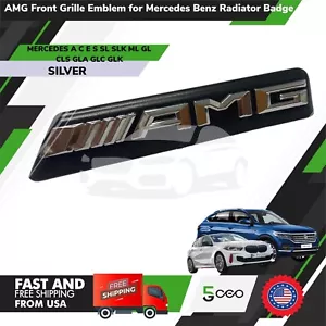 AMG Front Diamond Grille Emblem Mercedes Benz Radiator Chrome - Bild 1 von 5
