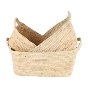 Natural Brown Eve Storage Baskets Handle LG 40x30x18Cm Set Of 3 **FREE DELIVERY* - Bild 1 von 1
