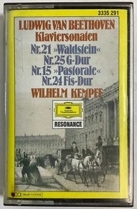 Ludwig Van Beethoven Klaviersonaten Nr 15 21 24 25 Cassette Tape Wilhelm Kempff - Bild 1 von 12
