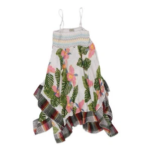 Age 14 Kids Star Floral Dress - XL White Cotton - Picture 1 of 8