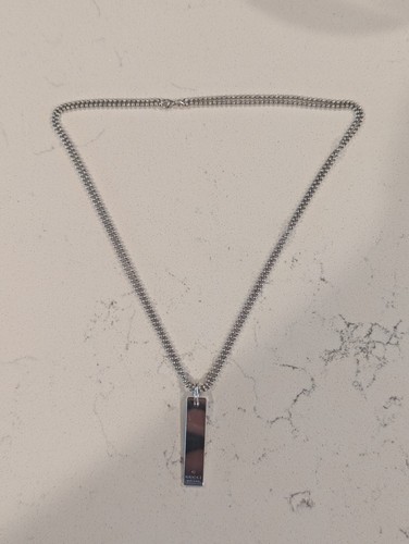 Gucci Bar Ciondolo e Collana Doppia Perla 20" Argento Sterling 925 Made in Italy