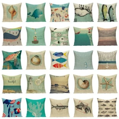 marine decorative car cushions Hot Sale pillow cover Cartoon fish decorative - Image 1 of 4