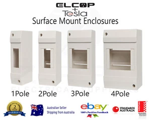 1 to 4 Pole MCB/RCBO/RCD Surface Mount Enclosures (IP30, Aussie Approved) - Picture 1 of 5