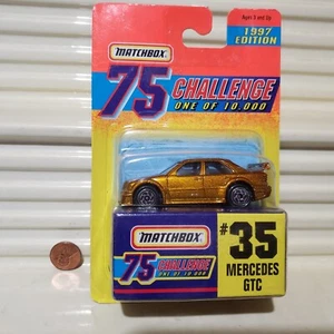 Matchbox 1997 Gold Challenge 75 #35 MERCEDES GTC Nu in C9 Nu Mint Bubble Package - Picture 1 of 3