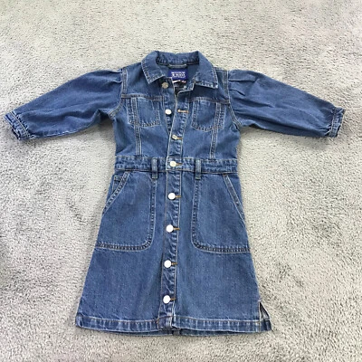 Chaqueta Scotch & Soda Niñas 8 Chaqueta Denim Vestido Bolsillo Botón Delantero Informal Foto 1 de 4