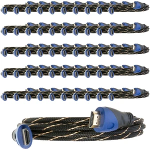 50 pcs 10 ft HDMI 4K Gold Cable HDTV 60HZ Gaming Streaming PS4 Xbox High Speed - Picture 1 of 4