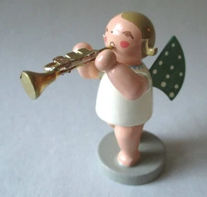 Vintage WENDT & KUHN Angel Playing TRUMPET Horn Musical Erzgebirge Orchestra - Picture 1 of 2