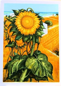 GIANFRANCO MAI-Litografia "Grande Girasole" - Foto 1 di 3