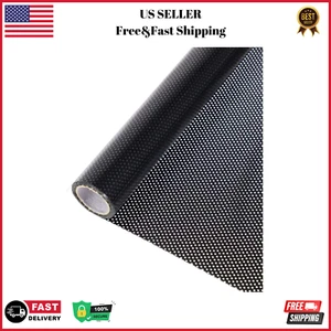 Perforated Mesh Window Film Self Adhesive Black Dotted One Way Film Privacy Stic - Picture 1 of 12