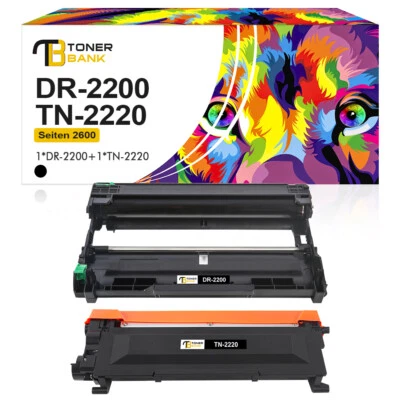 1Toner & 1Trommel compatible with Brother TN2220 DR2200 HL2240 MFC7360N 2250DN - Bild 1 von 2