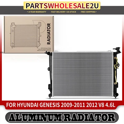 Radiador con enfriador de aceite para Hyundai Genesis 09-12 transmisión automática V8 4,6 L 5,0 L Foto 1 de 4