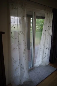 2 Pottery Barn Cotton Sheer Tie Top Curtain 44" x 84" New Vintage White Sheer - Picture 1 of 9