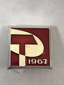 United Transportation Union 1967 rote Anstecknadel Company Pin Vintage - Bild 1 von 6