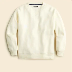 NWOT J.CREW Heritage Fleece Oversized Crewneck Sweatshirt Women's XL Ivory - Picture 1 of 11