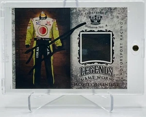 F1, Formula 1 JACQUES VILLENEUVE signed Relic trading card 2. VIDEO PROOF - Picture 1 of 4