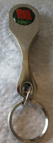 Dale Earnhardt Jr # 88 CHROME CONNECTING ROD / BOTTLE OPENER METAL KEYCHAIN ! Cover