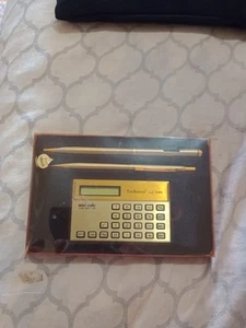 Vintage Technico Mini Calc LC 74 R Calculator With Watch Pen And Pencil In Box - Picture 1 of 7
