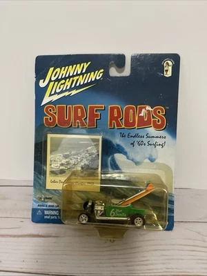 Johnny Lightning Surf Rods 2001 * Ford T-Bucket * 6 pies hincha coche verde 1:64 Foto 1 de 4