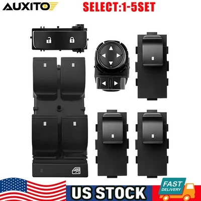 Power Window Switch + Door Lock + Mirror Control for Chevy Silverado 07-13 6-60X - Image 1 of 4
