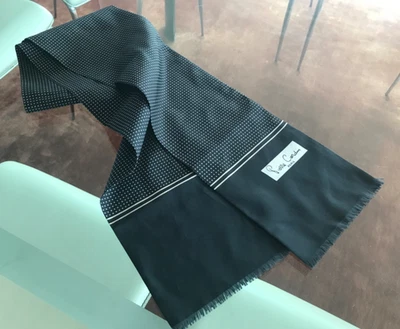 "Bufanda de seda vintage Pierre Cardin roja naranja cachemira 54"" por 6""" Foto 1 de 4